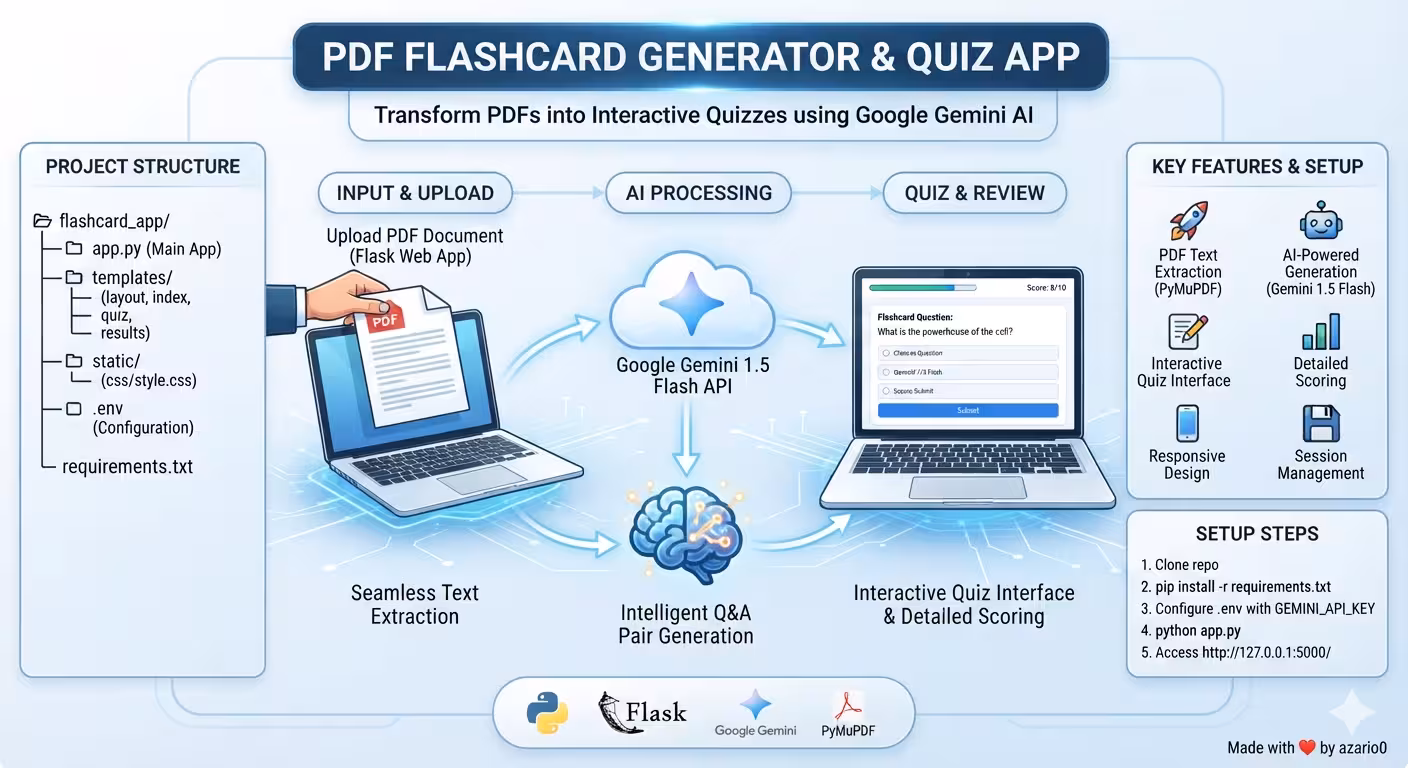 Build a PDF Flashcard App with Flask and Gemini AI