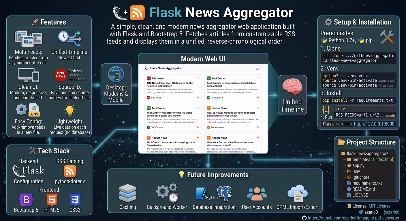 Inside a Minimal Flask News Aggregator: RSS Parsing, Jinja2, and Bootstrap Without a Database