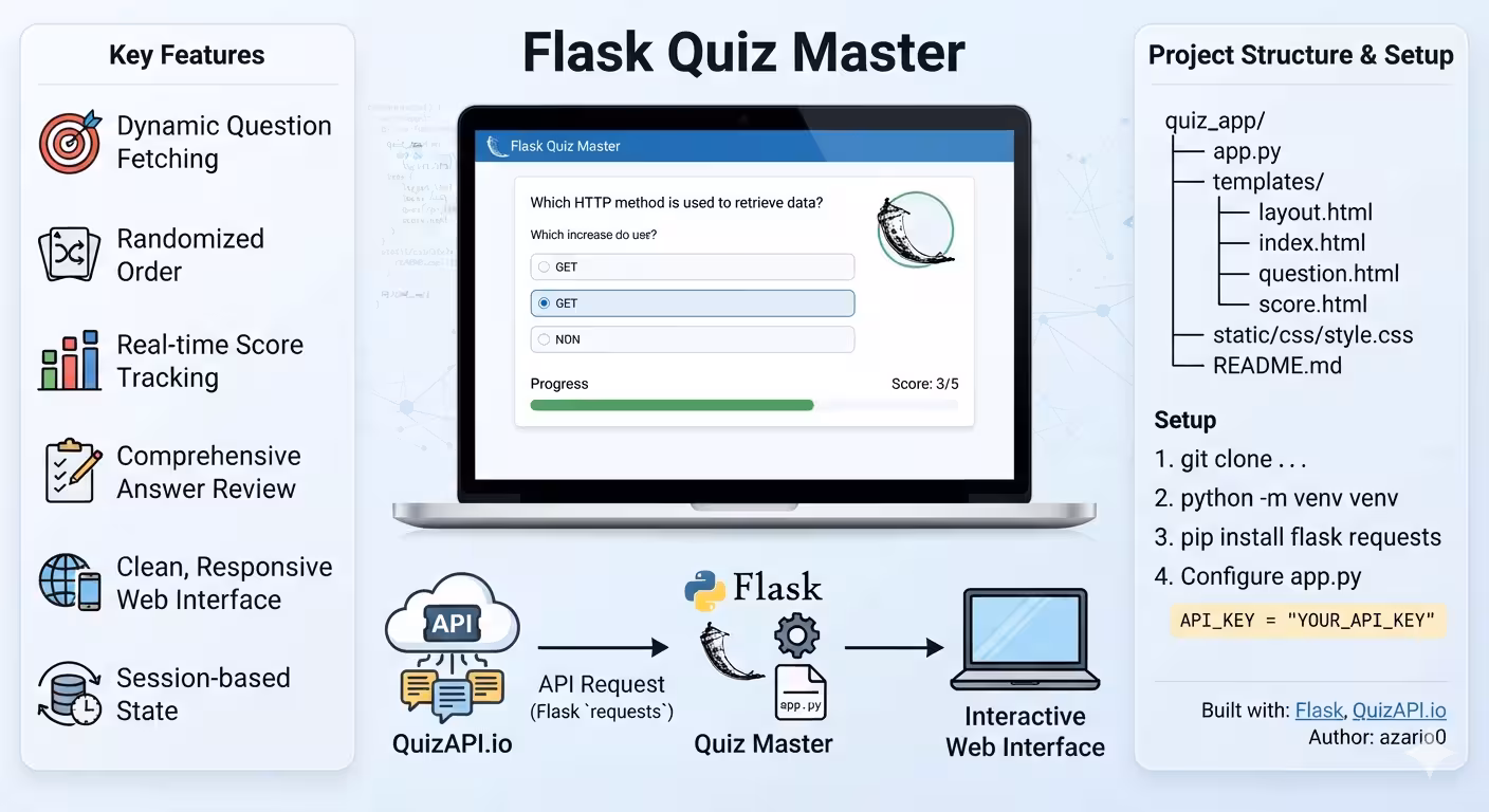 Flask Quiz Master Explained: Building a Dynamic Quiz App with Flask and QuizAPI.io