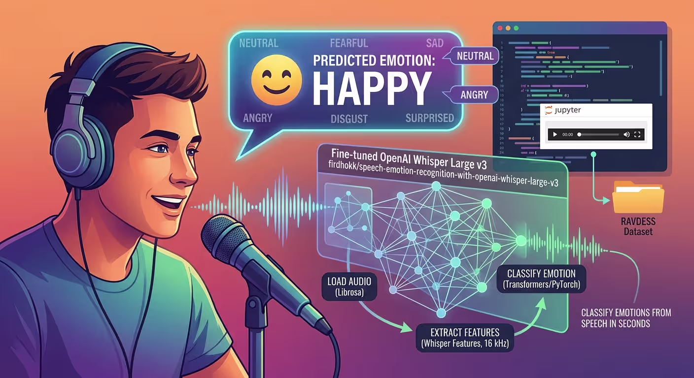 Speech Emotion Recognition with Whisper & Python